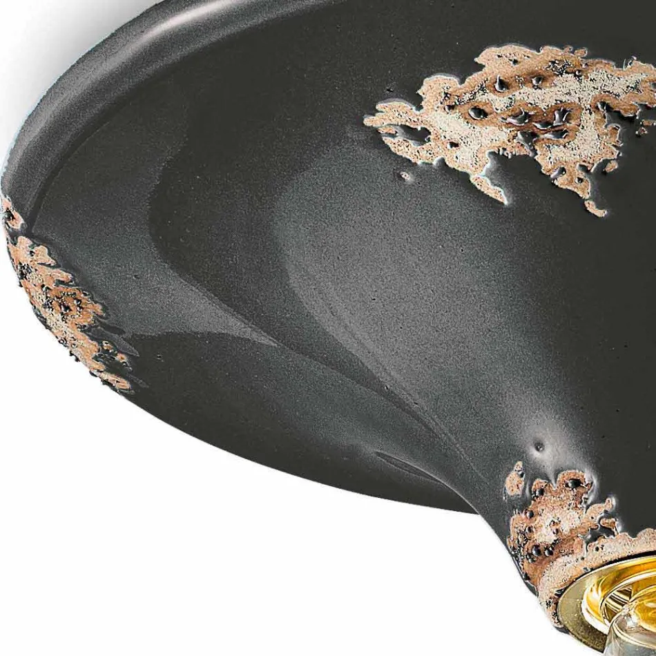 Punto de mira de la vendimia hecha a mano de cerámica techo Erica Ferroluce viadurini