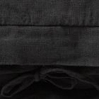 Funda de cojín cuadrada de lino pesado y encajes negros Made in Italy - Matero viadurini