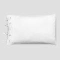 Funda de almohada de ropa de cama con encaje blanco, diseño de lujo Made in Italy - Kiss