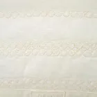 Funda de Almohada Cuadrada en Lino Tiza o Decoración Retro con Bordado de Esferas y Marco - Codo viadurini