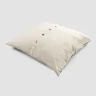 Funda de Almohada Cuadrada de Lino de Colores Pesados con Botones Agoya - Mediterráneo viadurini