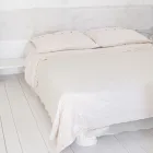 Funda de Almohada Cuadrada de Lino de Colores Pesados con Botones Agoya - Mediterráneo viadurini