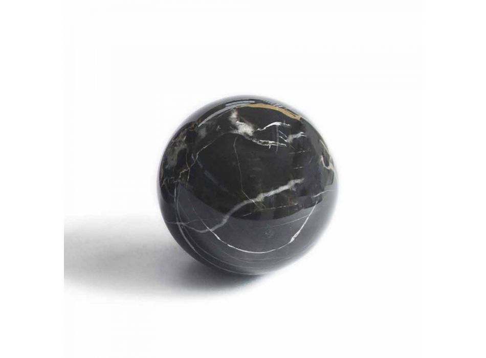 Pisapapeles Esfera en Mármol Portoro Negro Pulido Diseño Moderno 2 Tamaños - Esfera viadurini