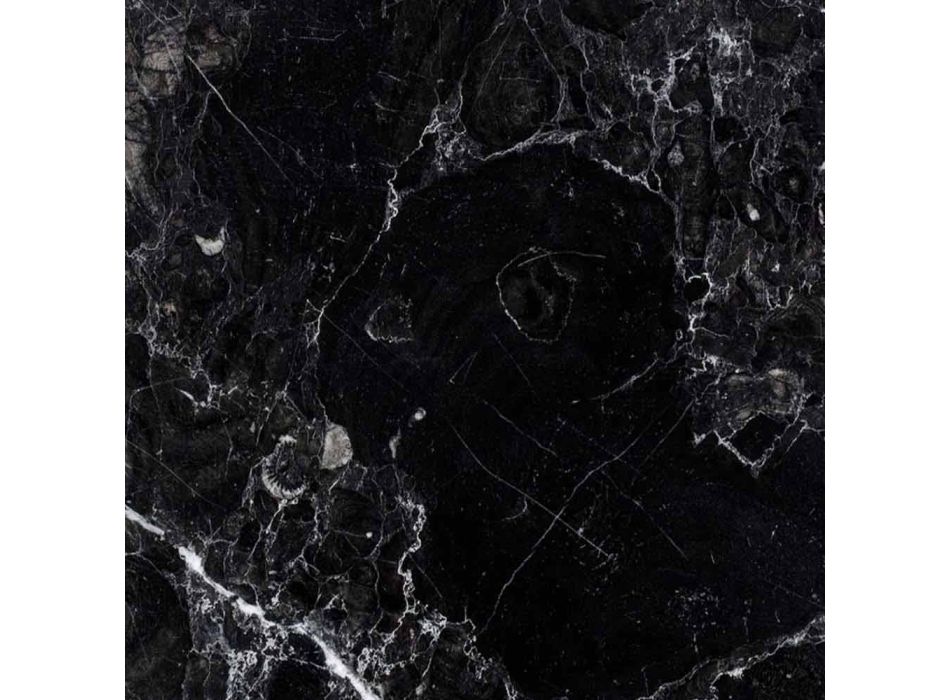 Pisapapeles de cubo moderno en mármol Marquinia negro satinado hecho en Italia - Qubino viadurini