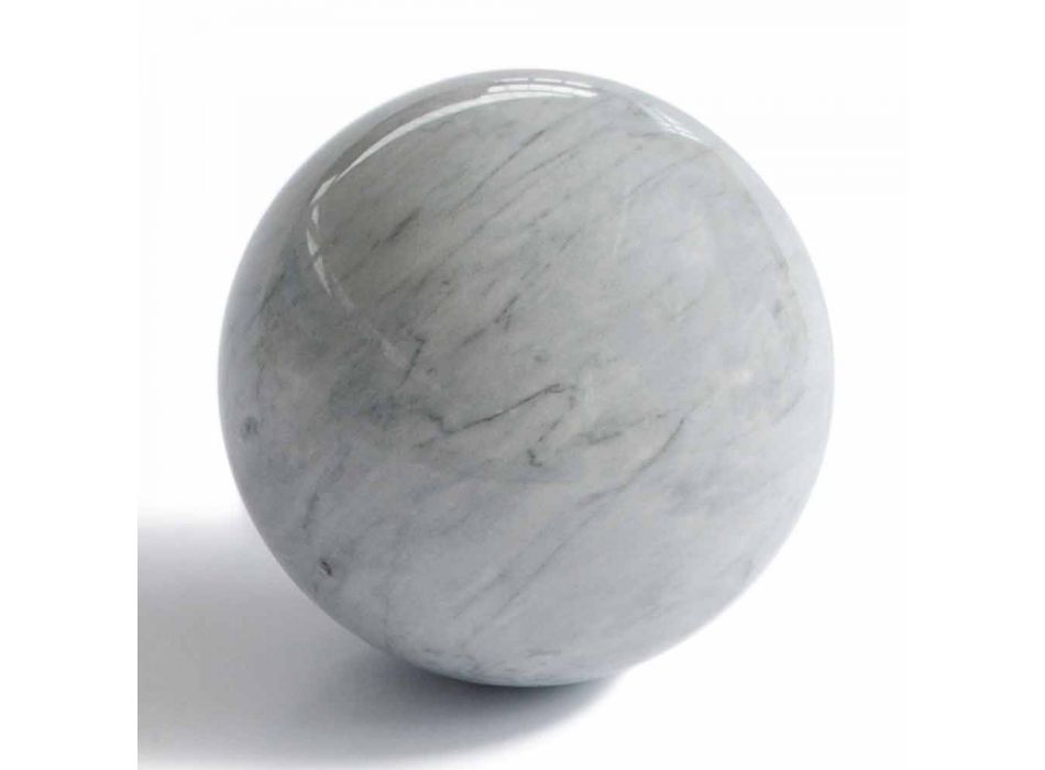 Bola moderna pisapapeles en mármol gris Bardiglio Made in Italy - Esfera viadurini