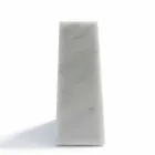 Sujetalibros de mármol blanco moderno de Carrara hecho en Italia - Tria viadurini