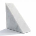 Sujetalibros de mármol blanco moderno de Carrara hecho en Italia - Tria