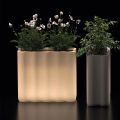 Maceta luminosa de polietileno de dos luces y colores, fabricada en Italia - Barbia