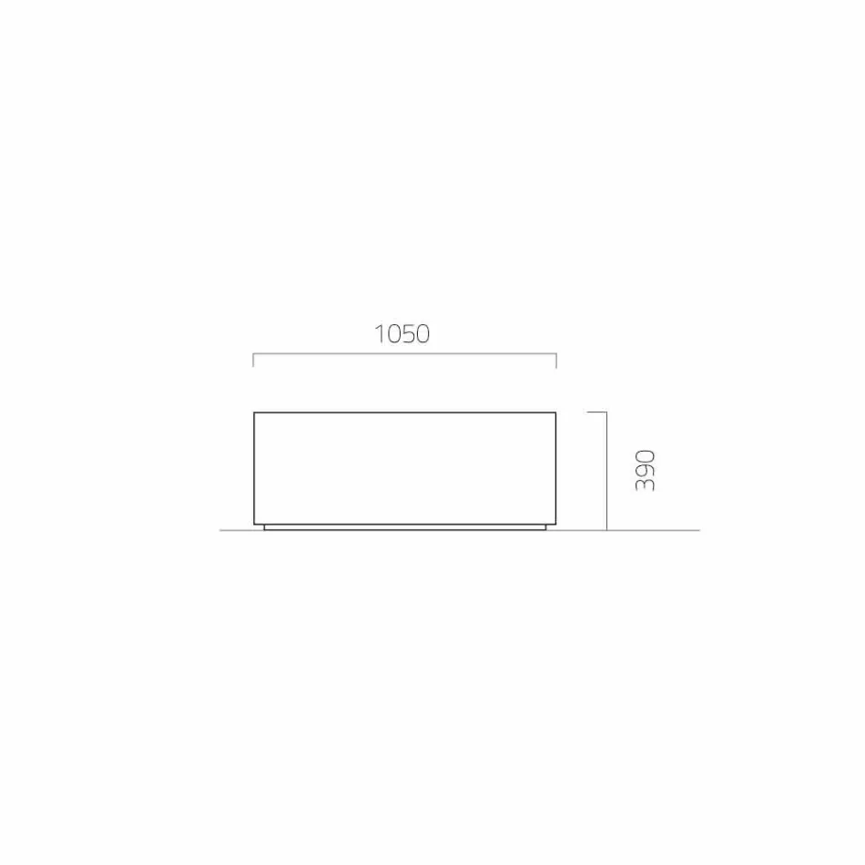 Jardinera de jardín de diseño redondo / rectangular en acero Made in Italy - Filadelfia viadurini