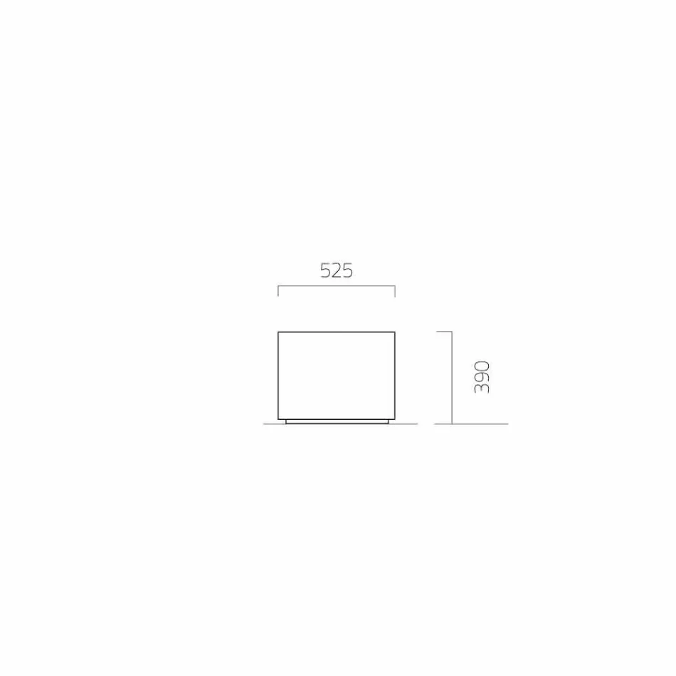 Jardinera de jardín de diseño redondo / rectangular en acero Made in Italy - Filadelfia viadurini