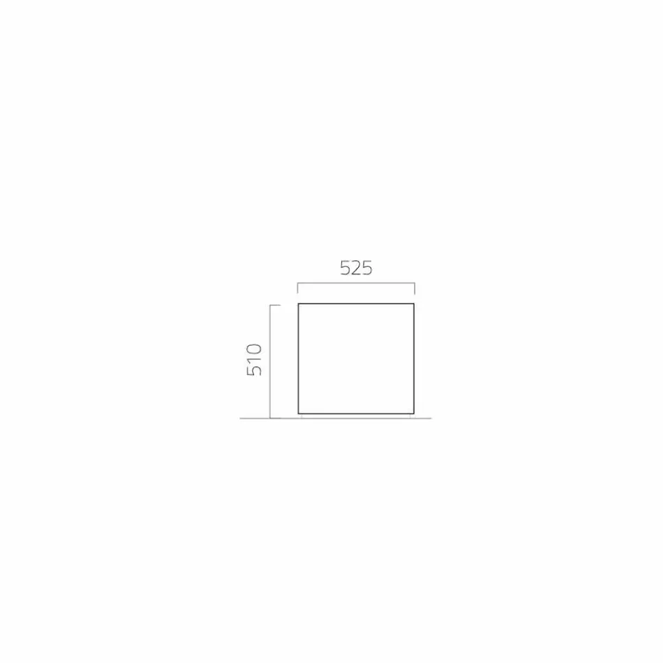 Jardinera de jardín de diseño redondo / rectangular en acero Made in Italy - Filadelfia viadurini