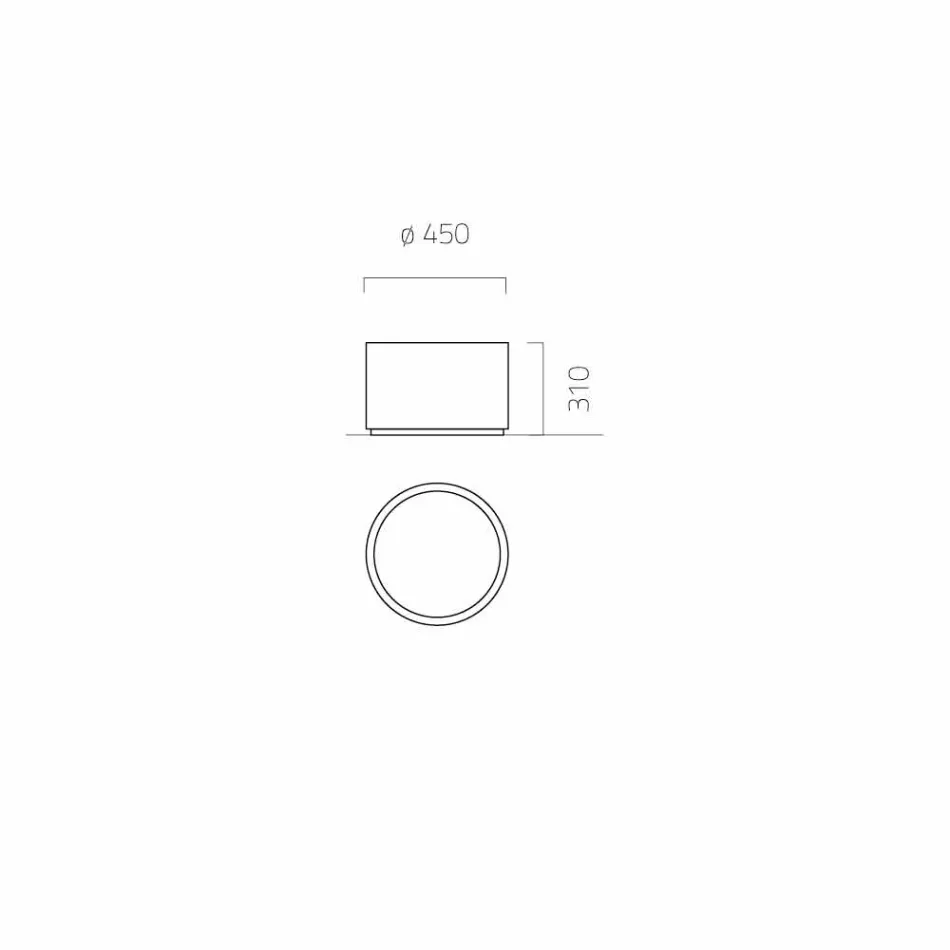 Jardinera de jardín de diseño redondo / rectangular en acero Made in Italy - Filadelfia viadurini