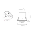 Fotoproyector Led empotrable de techo para interiores en aluminio - Etruscan viadurini