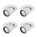 Luz de techo LED ajustable para fotoproyector en aluminio 4 piezas - Etruscan viadurini
