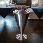 Piso moderno Frappeuse en acero acabado satinado Made in Italy - Astana viadurini