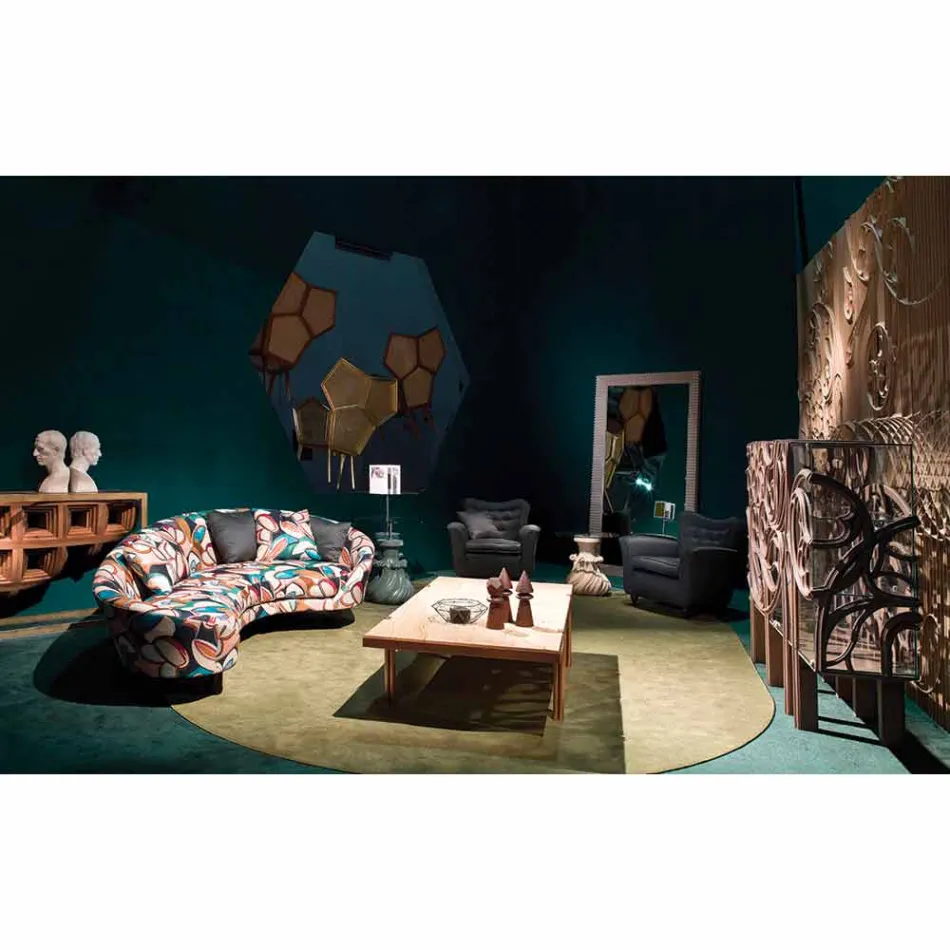 Sillón de diseño acolchado Fratelli Boffi Leonie, respaldo acolchado viadurini