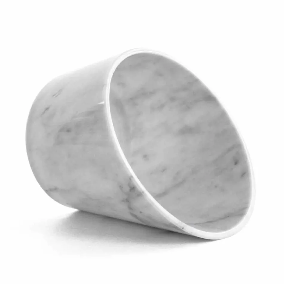 Vino o Champaña Glacette en Mármol Blanco Carrara Hecho en Italia - Ciotti viadurini