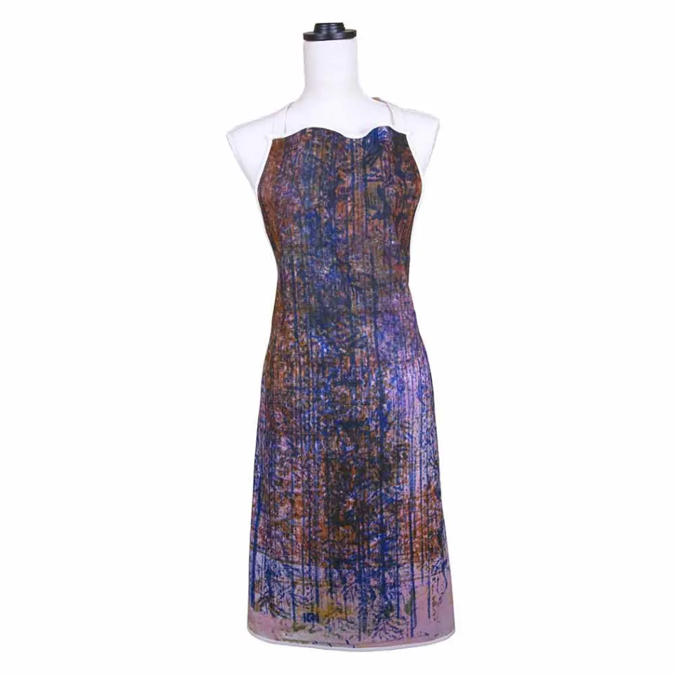 Delantal hecho a mano Estampado hecho a mano de una sola pieza en algodón - Marcas viadurini