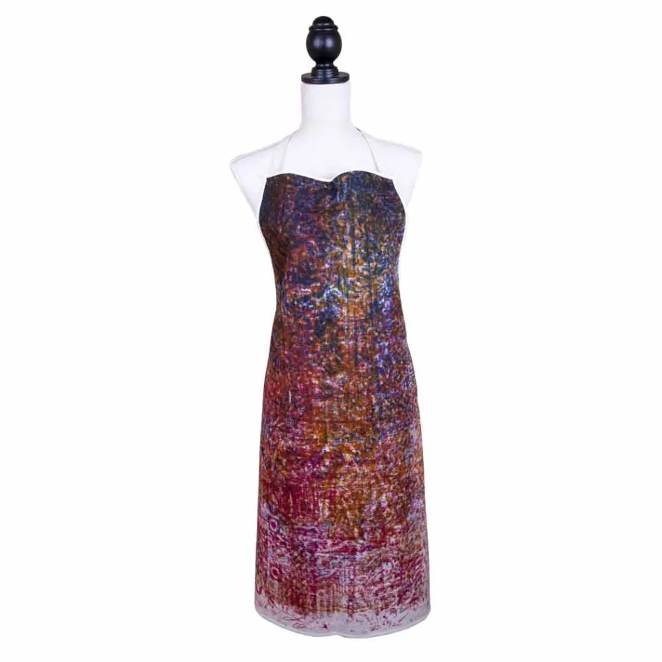 Delantal italiano artesanal en algodón con estampado manual - Marcas viadurini