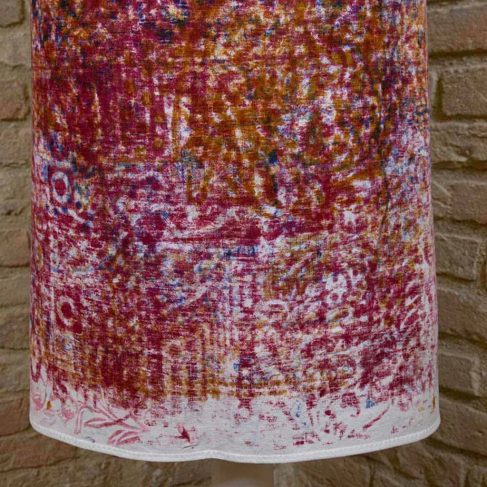 Delantal italiano artesanal en algodón con estampado manual - Marcas viadurini