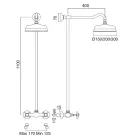 Grupo de ducha de latón artesanal de estilo clásico - Miriano viadurini