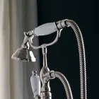 Mueble de bañera a ras de suelo con toallero y ducha de mano Made in Italy - Turín viadurini