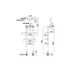 Mueble de bañera a ras de suelo con toallero y ducha de mano Made in Italy - Turín viadurini