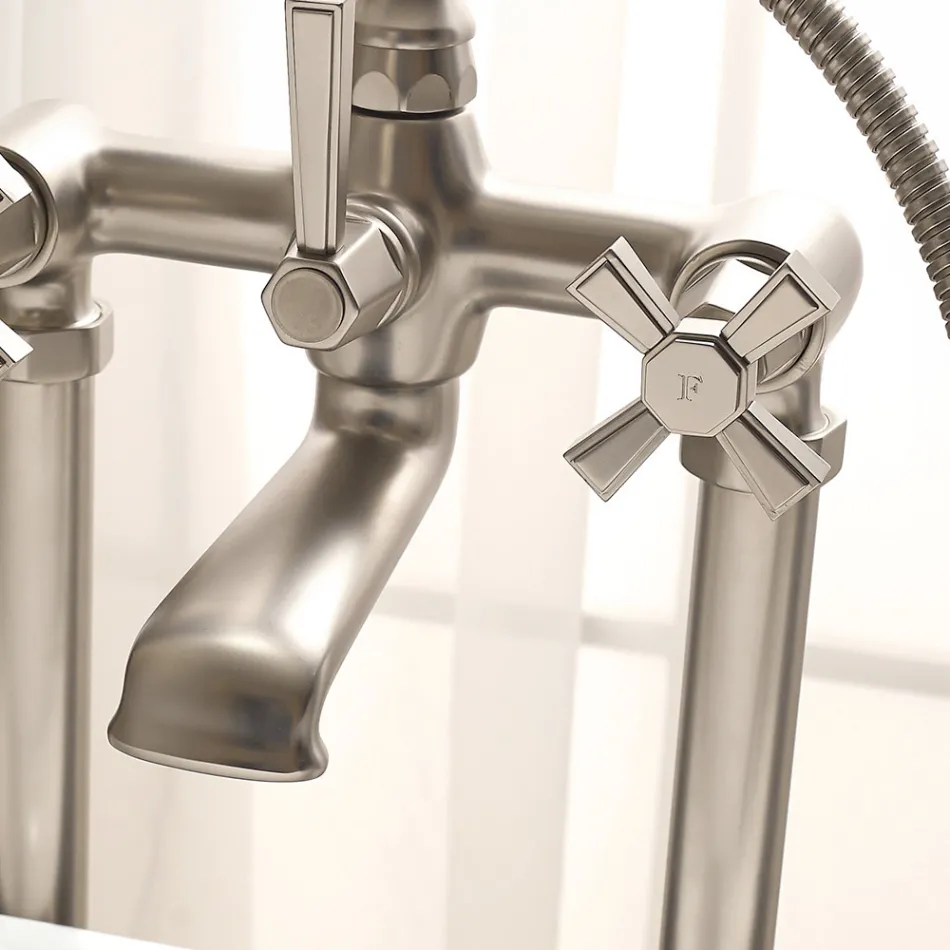 Made in Italy Grupo de bañeras de pie de latón, estilo vintage - Silvana viadurini