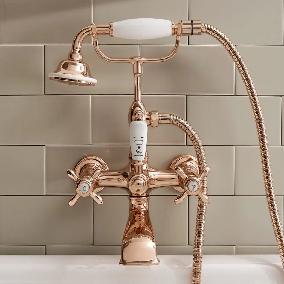 Grupo Bañera Vintage Design Latón Made in Italy - Klarisa viadurini