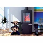 Juego de 4 herramientas para chimenea de acero de diseño Made in Italy - Chandler viadurini