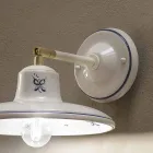 Lámpara de pared vintage artesanal de cerámica decorada a mano - Como viadurini