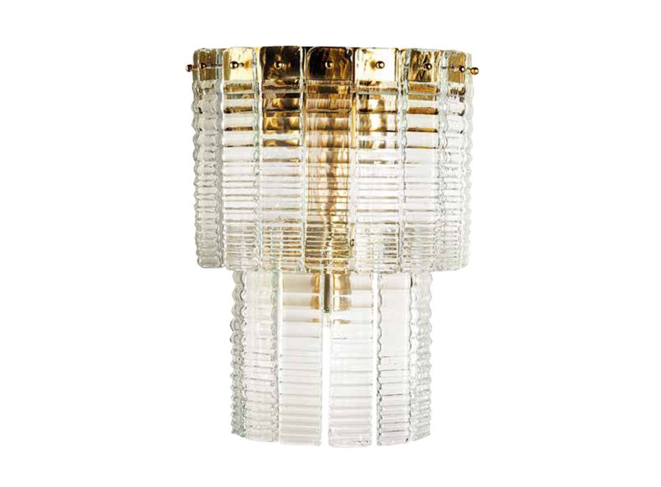 Lámpara de pared moderna en vidrio artesanal de lujo Made in Italy - Valadier viadurini