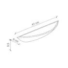 Lámpara de Pared Crescent Hecha a Mano en Hierro y Cerámica - Vintage viadurini