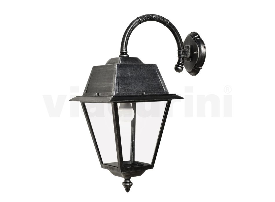 Lámpara de pared exterior vintage de aluminio Made in Italy - Doroty viadurini