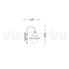 Lámpara de pared exterior vintage en aluminio Made in Italy - Cassandra viadurini