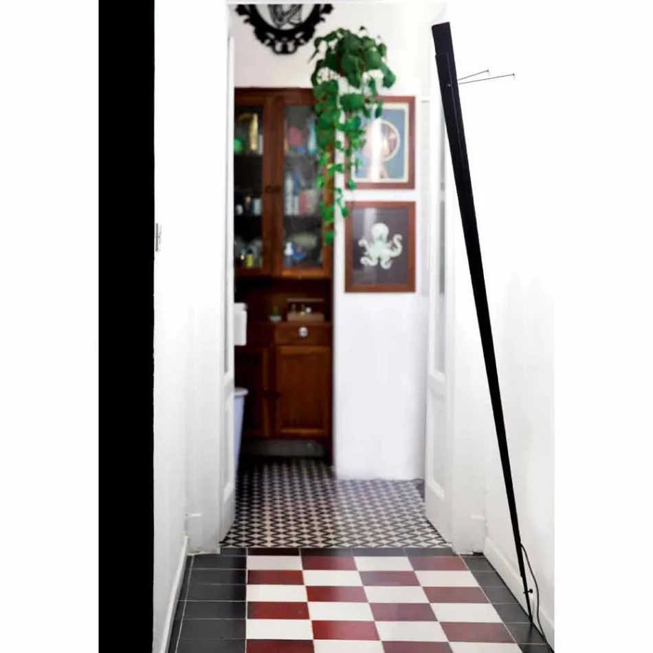 Lámpara de pared de metal regulable con LED integrado Made in Italy - Celine viadurini