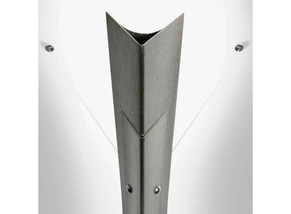 Lámpara de pared de metal regulable con LED integrado Made in Italy - Celine viadurini