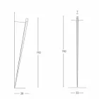 Lámpara de pared de metal regulable con LED integrado Made in Italy - Celine viadurini