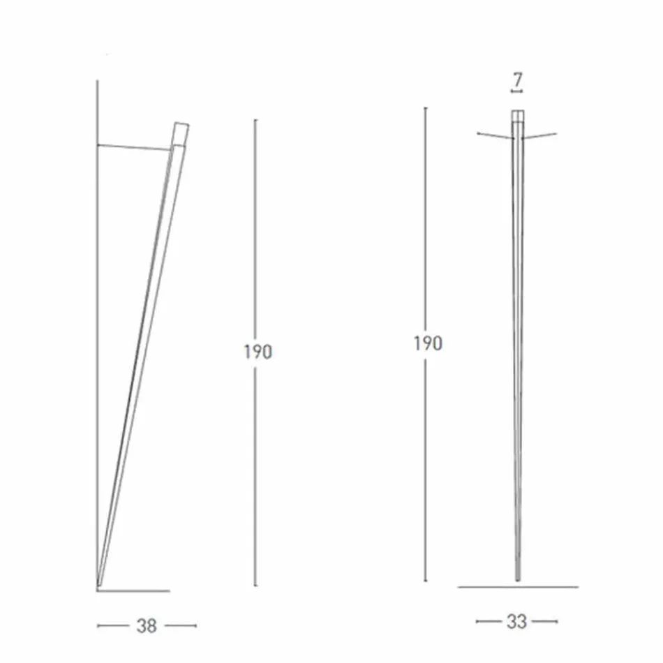 Lámpara de pared de metal regulable con LED integrado Made in Italy - Celine viadurini