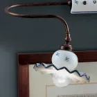 Lámpara de Pared Artesanal de Cerámica Decorada a Mano Country - Roma viadurini