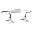 Lámpara de Pared Artesanal de Cerámica Decorada a Mano Country - Roma viadurini