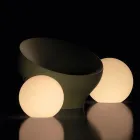 Lámpara esférica de polietileno bicolor Calipso para uso acuático. Fabricada en Italia. viadurini
