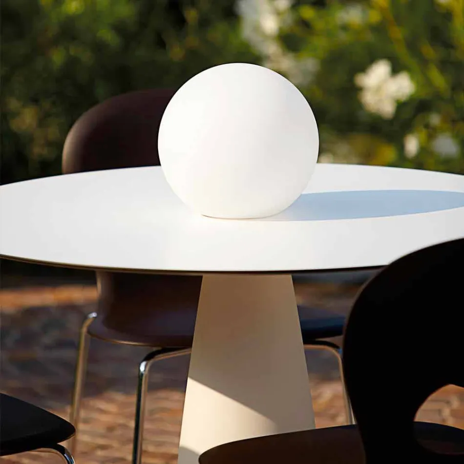 Esfera / lámpara de mesa Globo Globo blanco brillante hecho en Italia viadurini