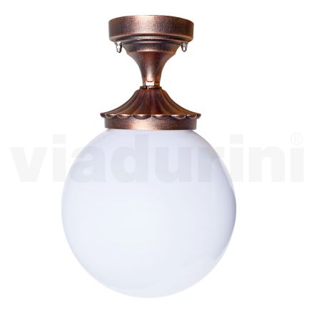 Lámpara de techo en acrílico y aluminio negro Made in Italy - Trovanero viadurini