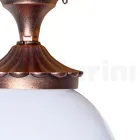 Lámpara de techo en acrílico y aluminio negro Made in Italy - Trovanero viadurini