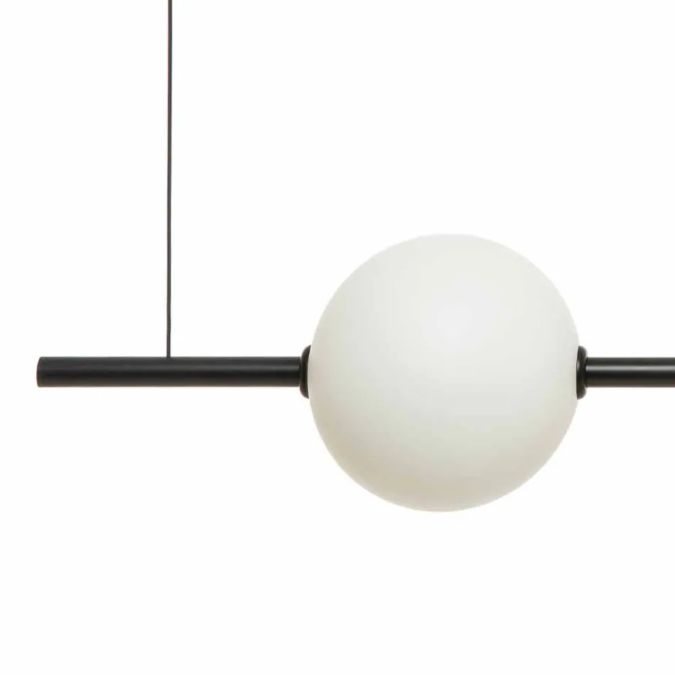 Lámpara de suspensión 3 luces en latón y vidrio 2 acabados - Alma de Il Fanale viadurini