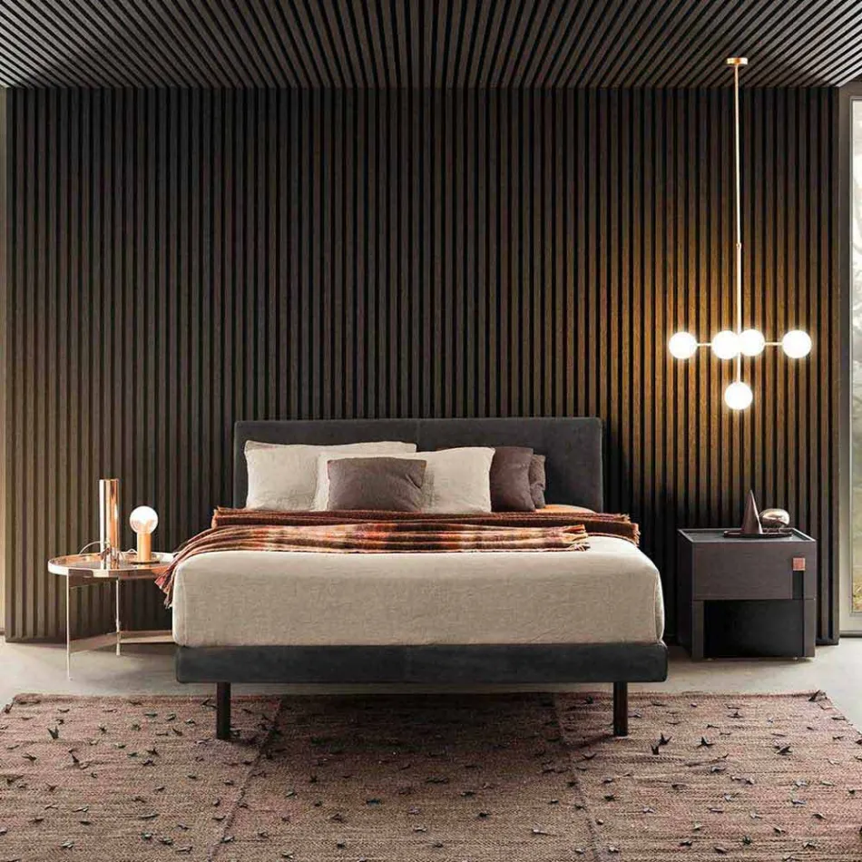 Lámpara de suspensión 5 luces de latón natural y vidrio - Molecola de Il Fanale viadurini