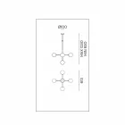 Lámpara de suspensión 5 luces de latón natural y vidrio - Molecola de Il Fanale viadurini