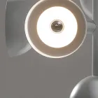 Lámpara de Suspensión Diseño 9 Luces en Aluminio Blanco o Negro - Celio viadurini