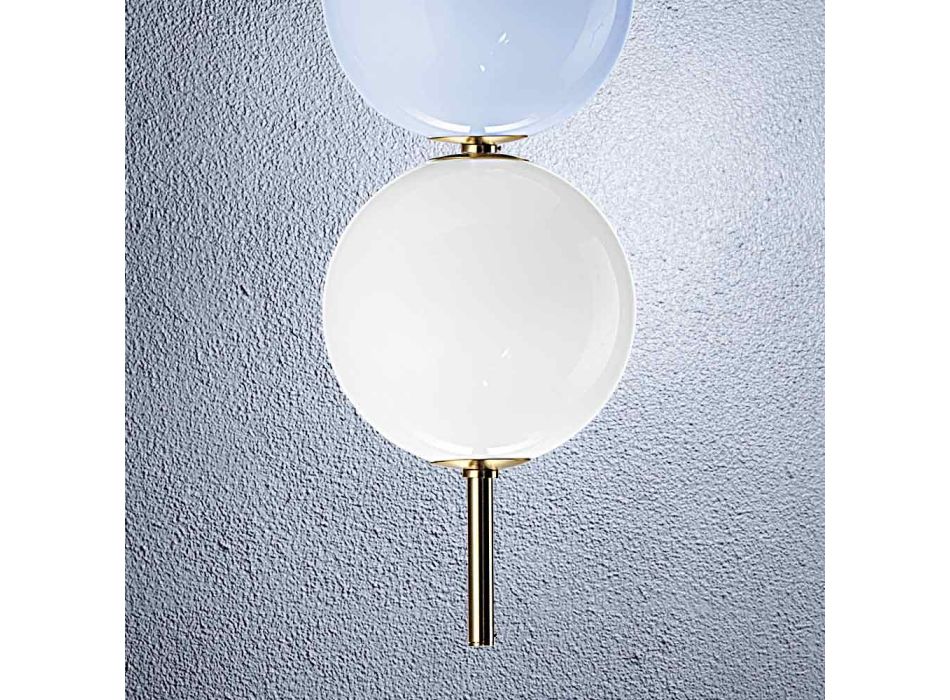 Lámpara de suspensión artesanal de vidrio soplado veneciano - Jupiter viadurini
